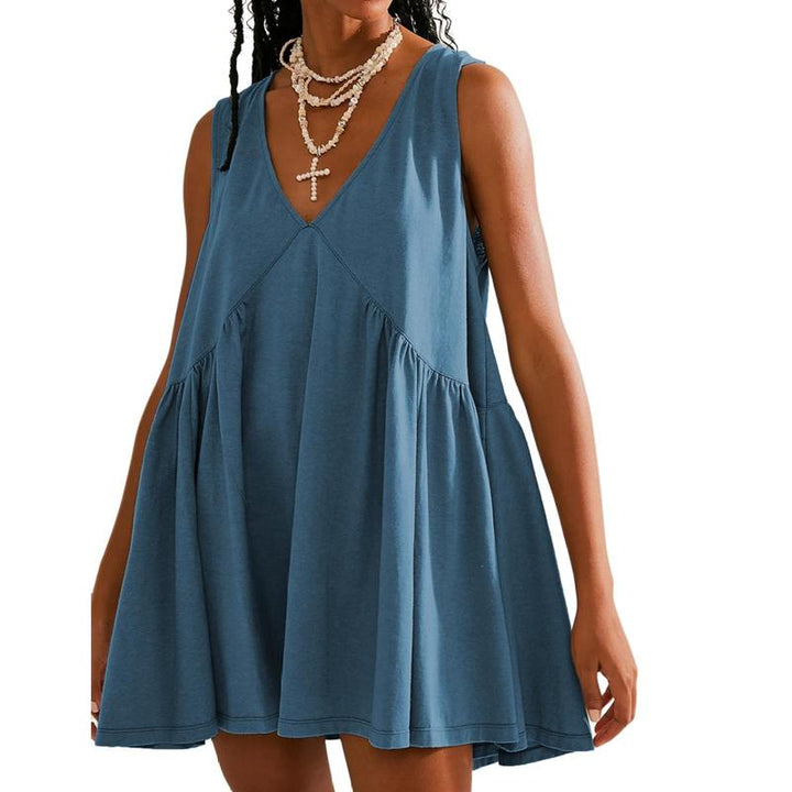 DANNA™ - Women's Casual V-Neck Flared A-Line Tank Dress