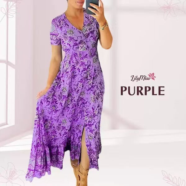 SARAH™ Floral V-Neck Dress