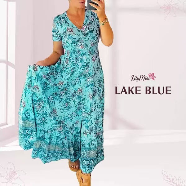 SARAH™ Floral V-Neck Dress