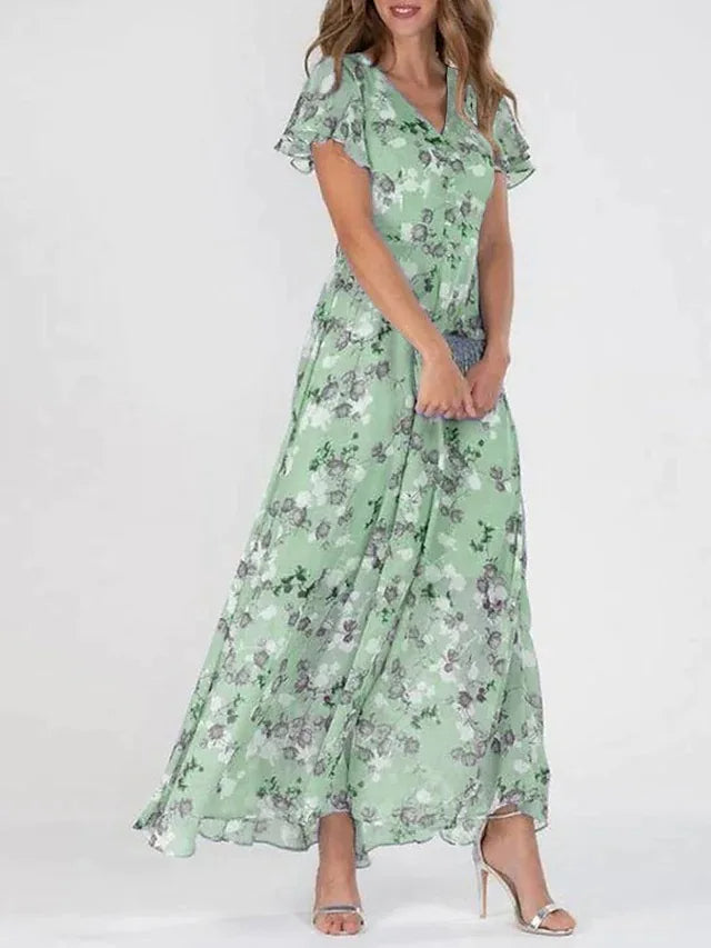 BRENDA™ – Elegant Floral Maxi Dress