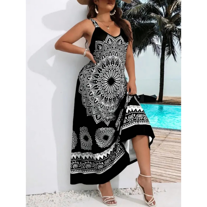 AMARIEL™ – Plus Size Sleeveless Summer Maxi Dress for Casual Wear