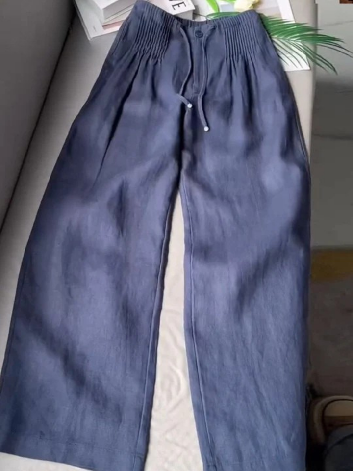 Soraya Linen Blend Wide-Leg Pants