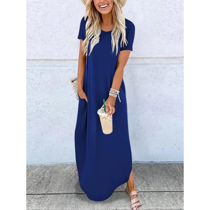 RELNA™ – Breezy Summer Round Neck Maxi Dress