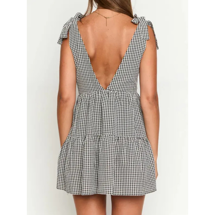 LIGAYA™ - Elegant Sleeveless Summer Dress with Bow Shoulder Detail