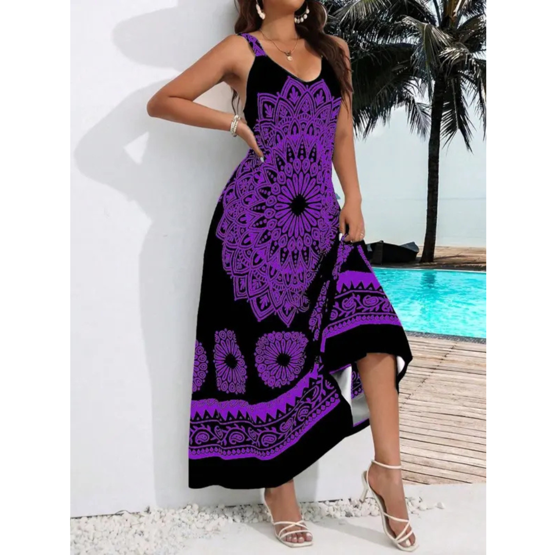 AMARIEL™ – Plus Size Sleeveless Summer Maxi Dress for Casual Wear