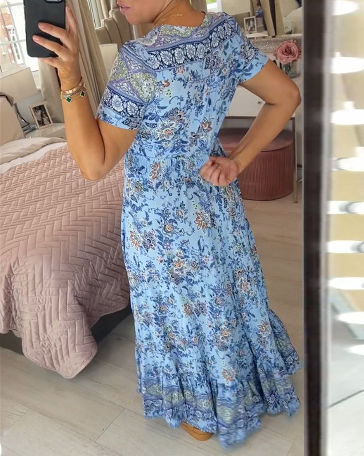 SARAH™ Floral V-Neck Dress