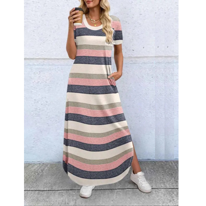 RELNA™ – Breezy Summer Round Neck Maxi Dress