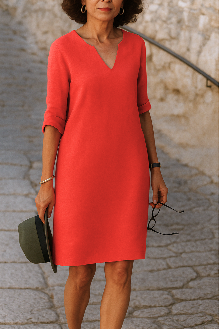 OLIVIE - ELEGANT LINEN DRESS