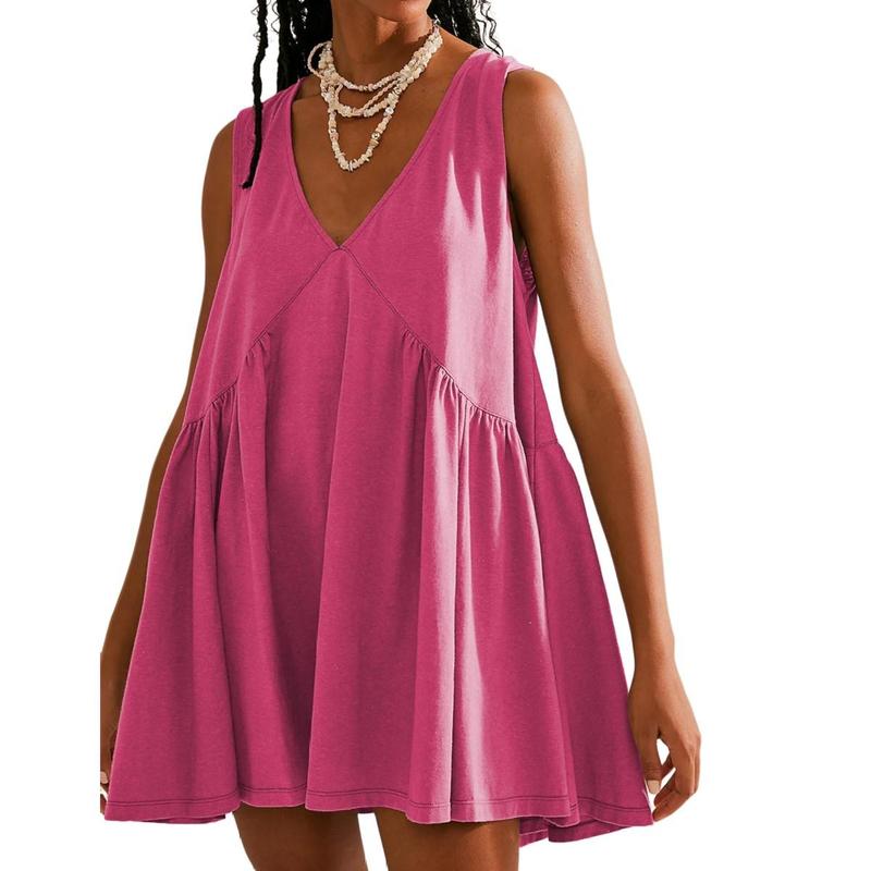DANNA™ - Women's Casual V-Neck Flared A-Line Tank Dress