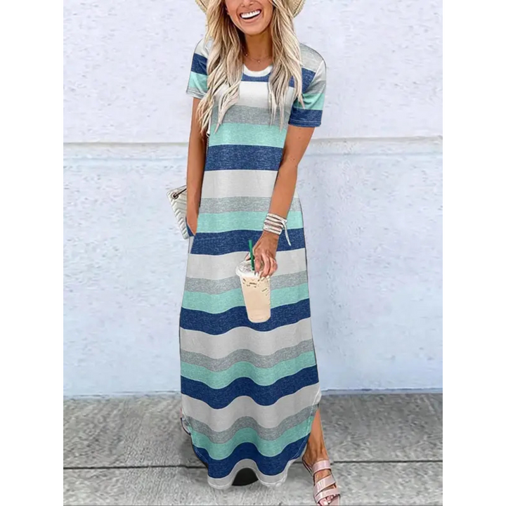RELNA™ – Breezy Summer Round Neck Maxi Dress