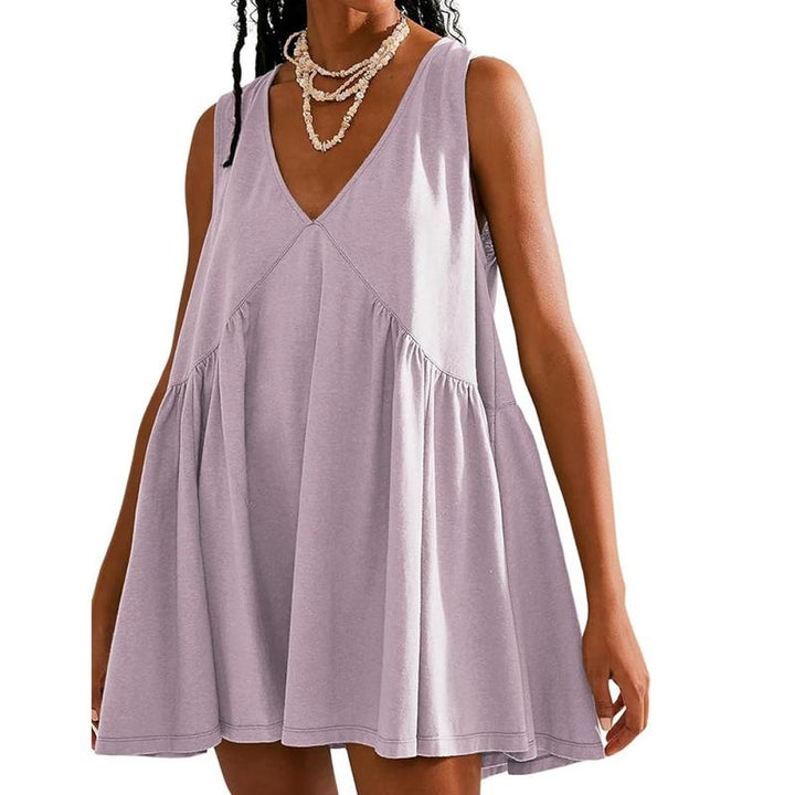 DANNA™ - Women's Casual V-Neck Flared A-Line Tank Dress