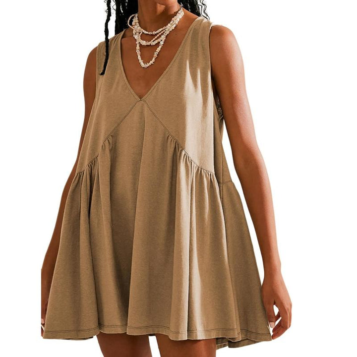 DANNA™ - Women's Casual V-Neck Flared A-Line Tank Dress
