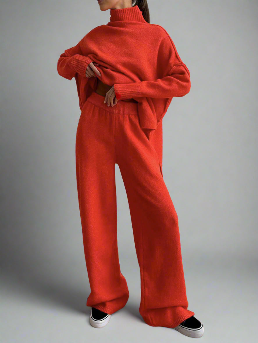Soft Knit Turtleneck Lounge Set