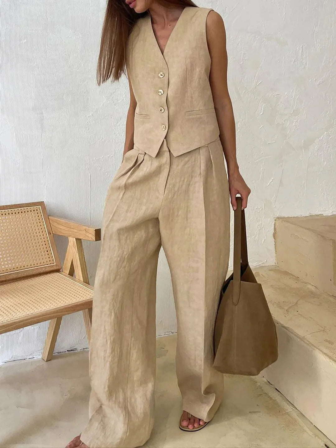 Cotton Linen Two-Piece Set