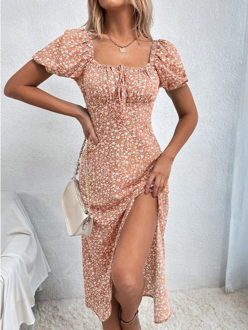 COLETTE™ – Relaxed Summer A-Line Dress with Square Neck