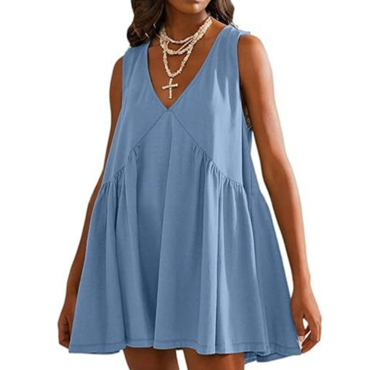 DANNA™ - Women's Casual V-Neck Flared A-Line Tank Dress