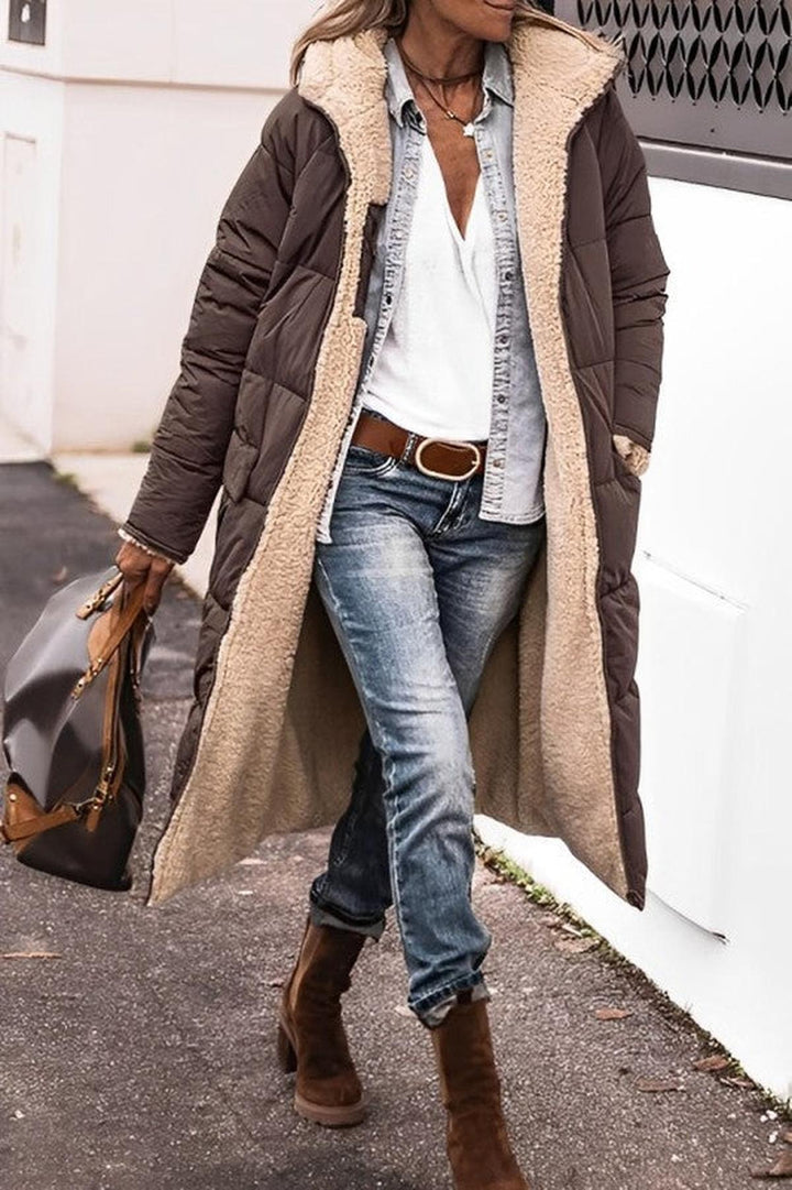 Women's Long Winter Coat Jacket With Hood