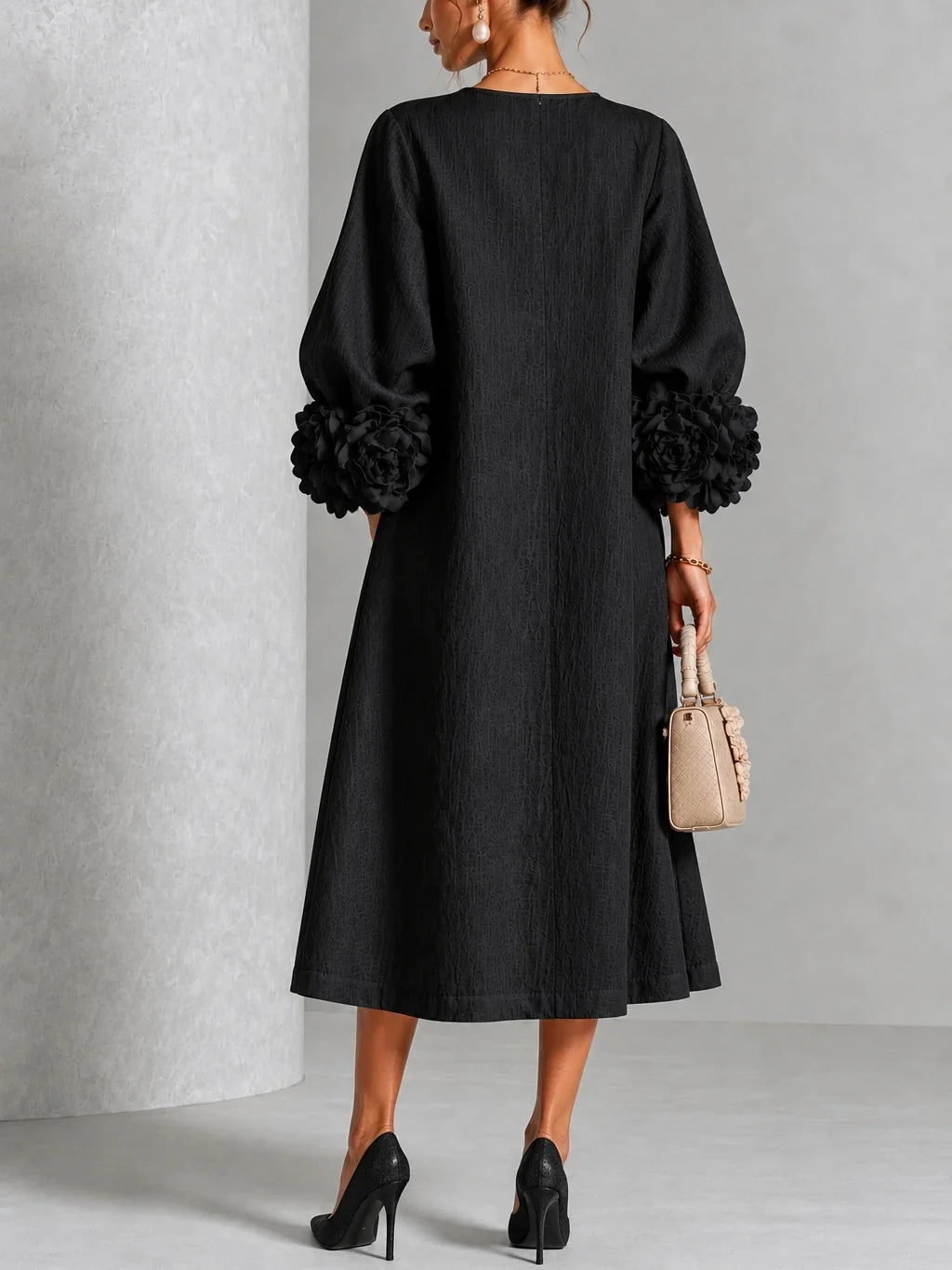 LILIANA | ELEGANT FLORAL MIDI DRESS