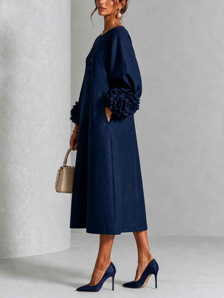 LILIANA | ELEGANT FLORAL MIDI DRESS