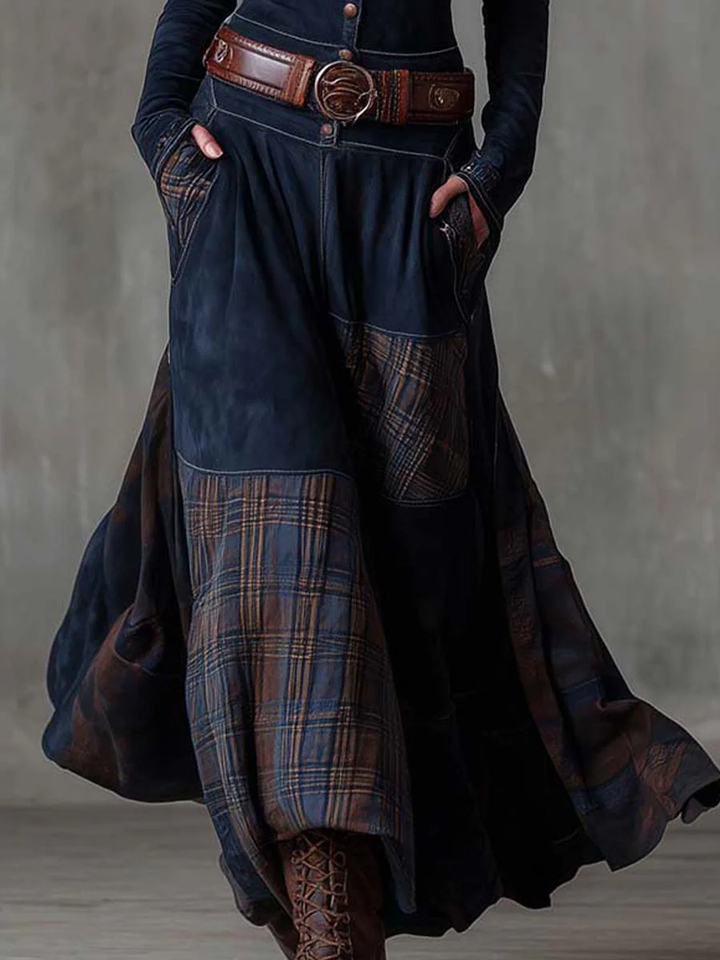 NOOR™ | Maxi Dress with Waist Accent and Vintage Bohemian Look