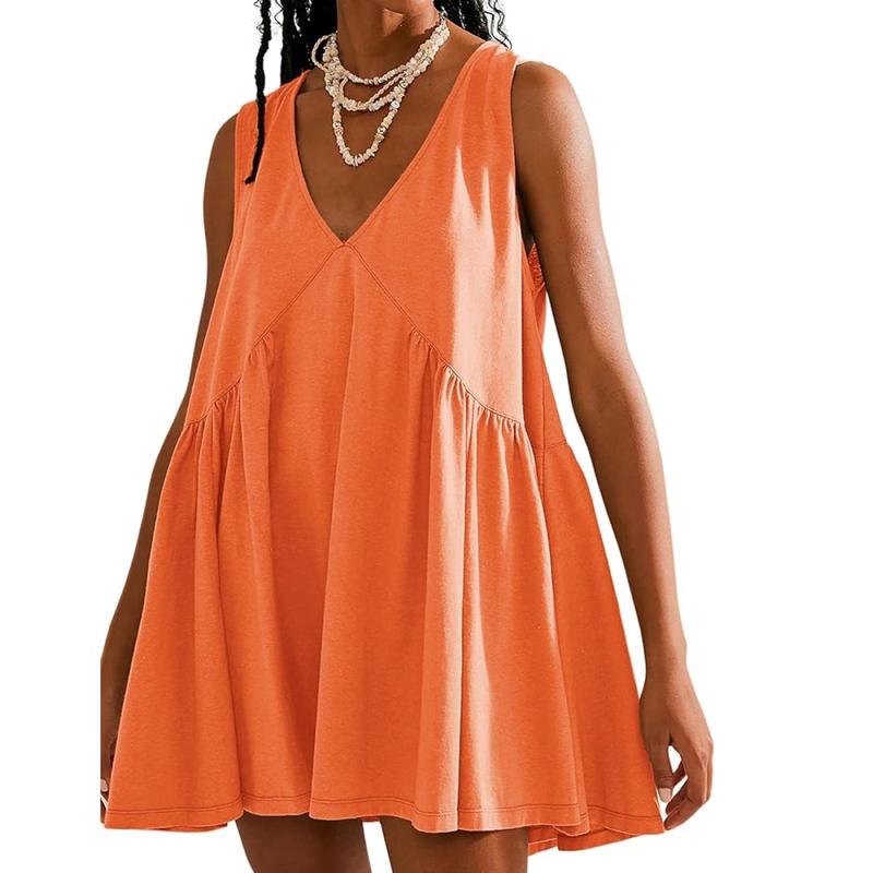 DANNA™ - Women's Casual V-Neck Flared A-Line Tank Dress