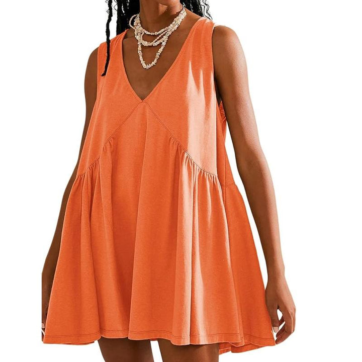 DANNA™ - Women's Casual V-Neck Flared A-Line Tank Dress
