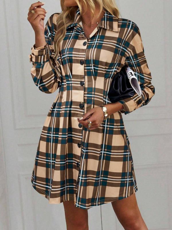 MARIA™ - Chic Slimming Check Dress for Fall & Winter
