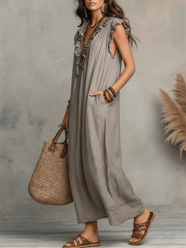 Camélia Linen Bohème Dress