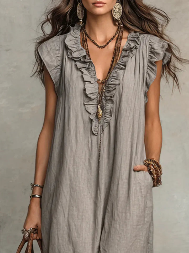 Camélia Linen Bohème Dress