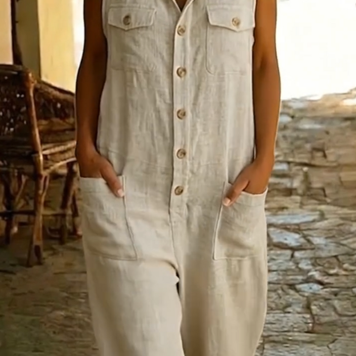 Casual Sleeveless Hooded Jumpsuit for Women