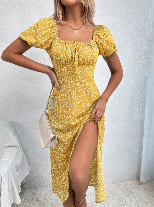 COLETTE™ – Relaxed Summer A-Line Dress with Square Neck